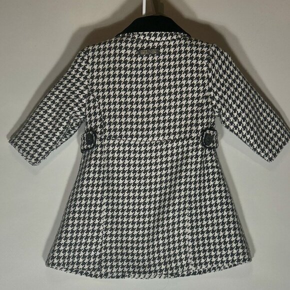 Kenneth Cole Reaction 12M SZ Vintage inspired Houndstooth Girls Winter Coat Clas - Picture 4 of 6
